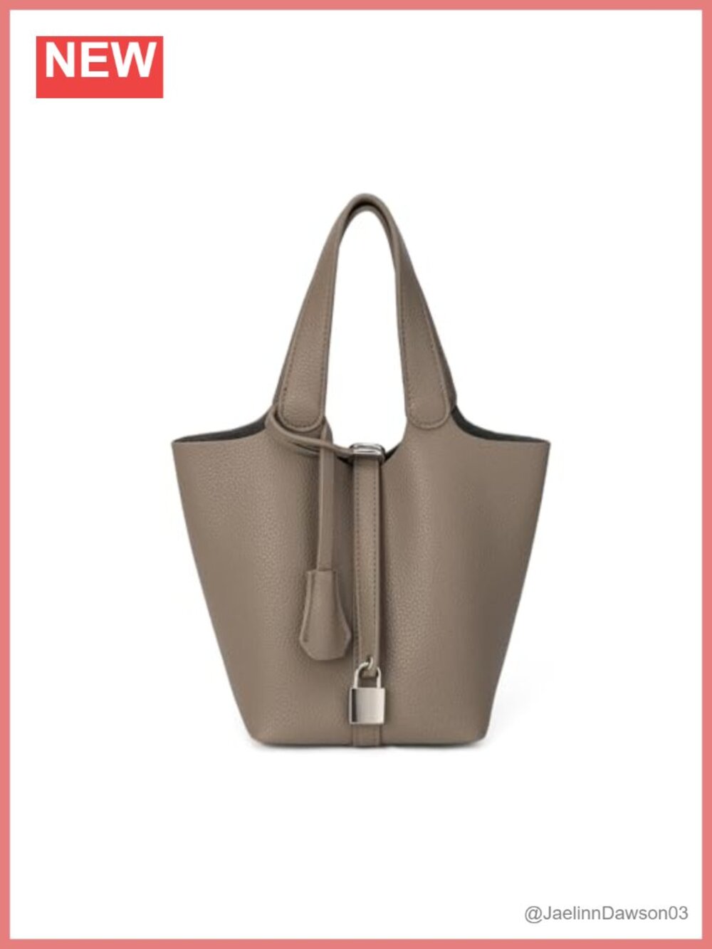 Vegan Leather Bucket Bag Tote Purse Top Handle Shoulder Bag Detachable Purse